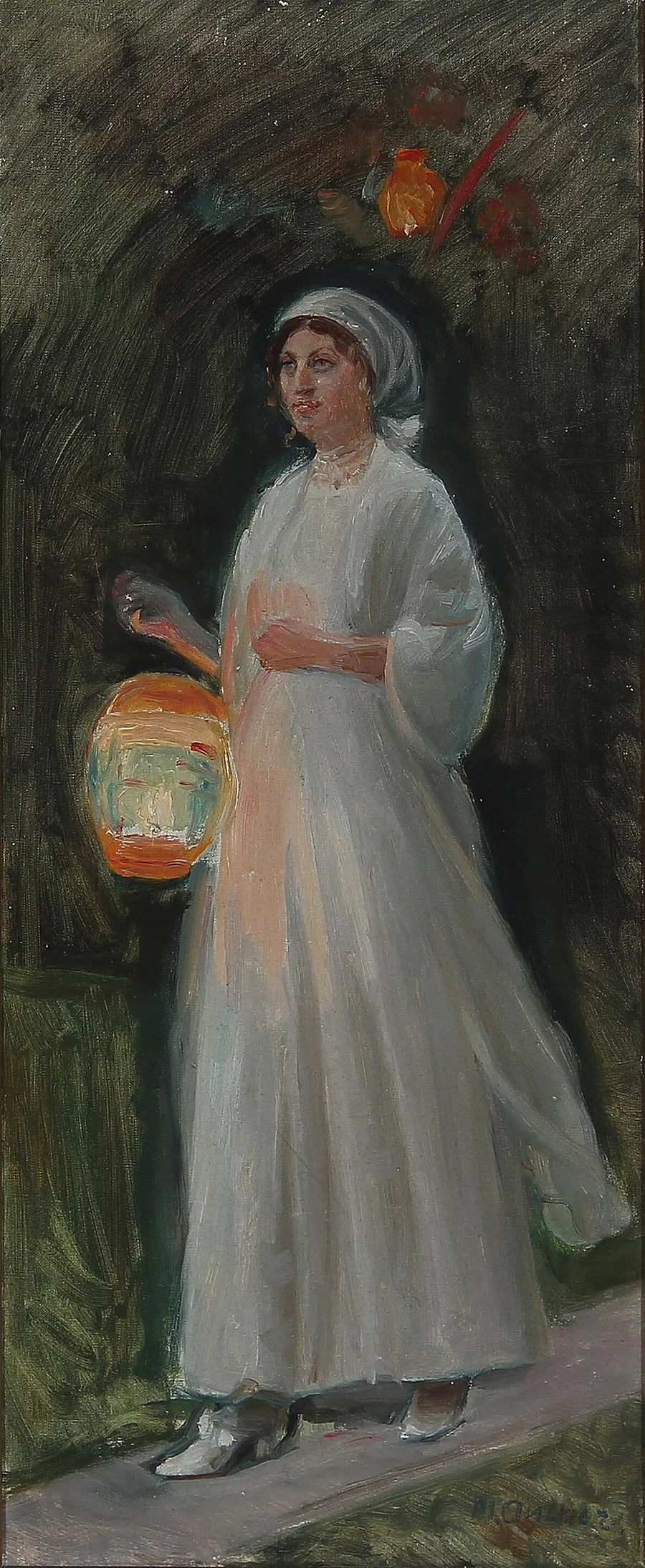 A party in Skagen. A young girl arrives. She studies. - Michael Peter Ancher