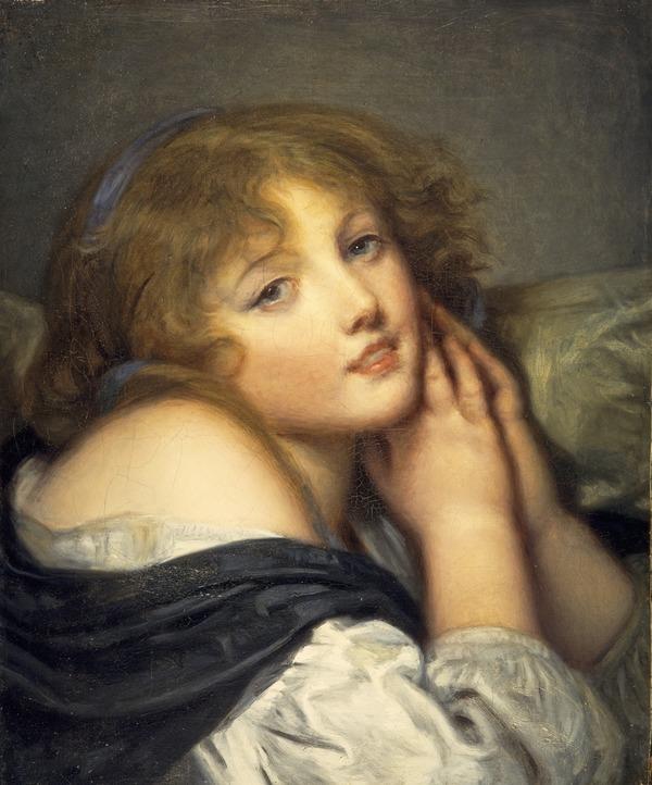 A girl with hands joined - Jean-Baptiste Greuze
