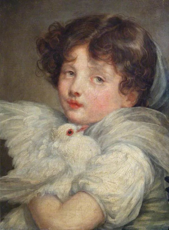A girl with a dove - Jean-Baptiste Greuze
