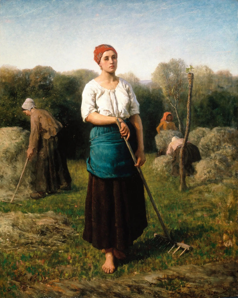 A girl with a rake - Jules Breton