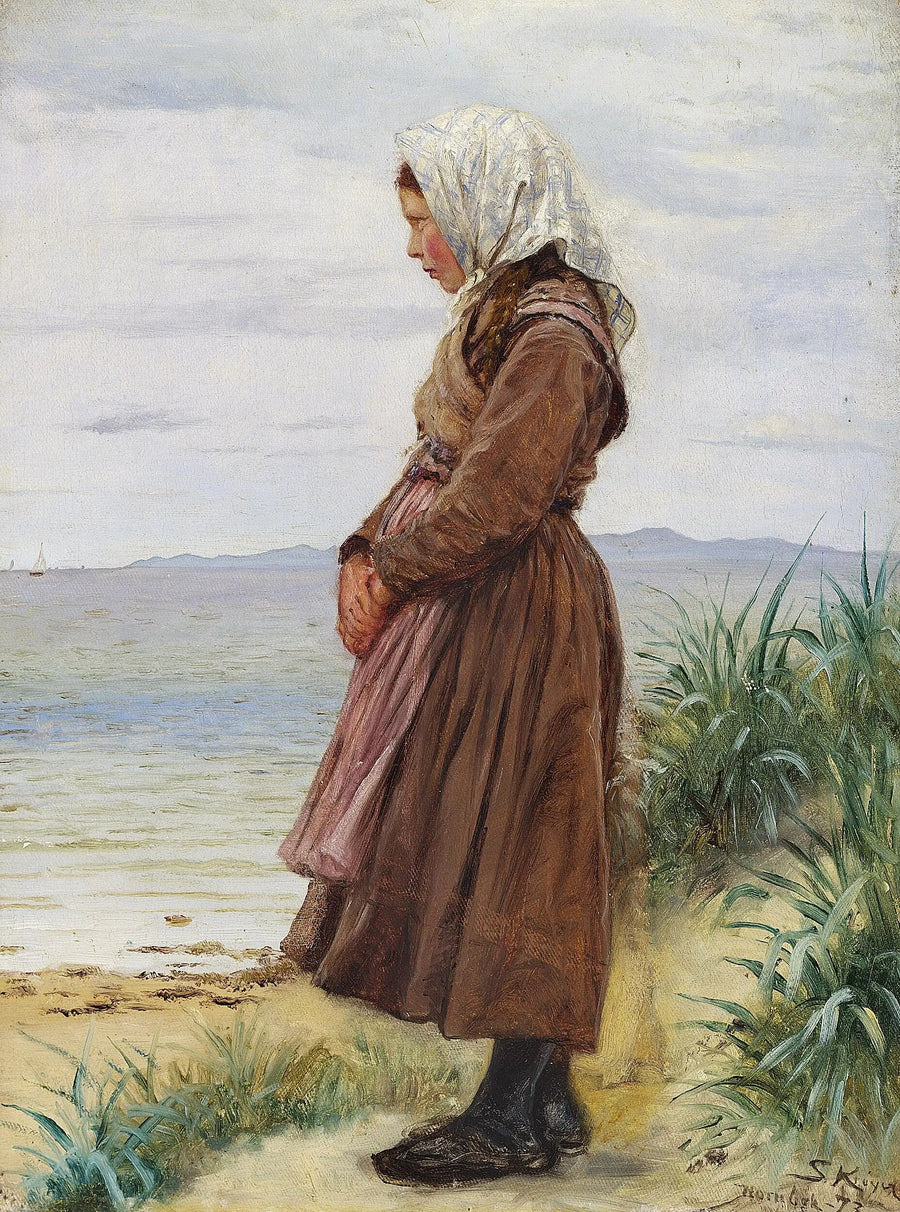 A girl on the beach. Hornbæk. - Peder Severin Krøyer