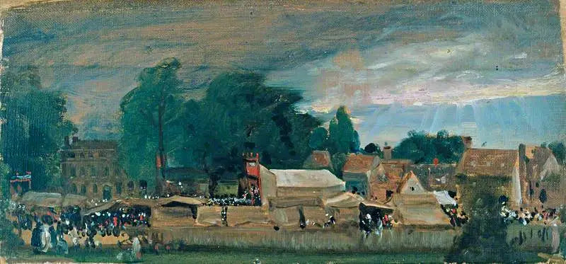 A village fair (probably in East Bergholt) - John Constable