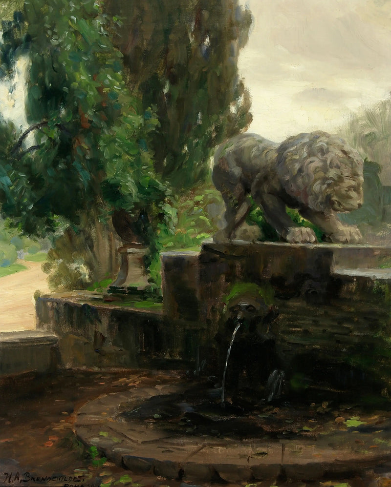 A Fountain in Rome - H. A. Brendekilde