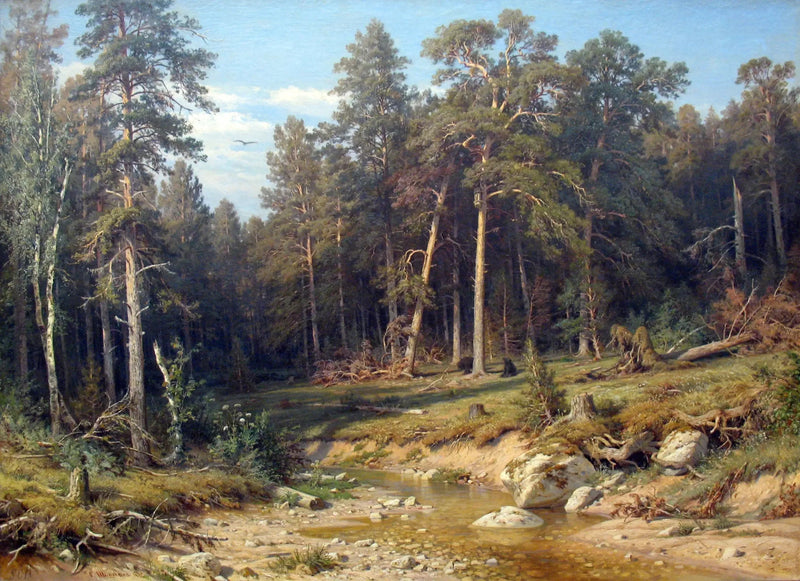 A pine forest. Masts' forest in the province of Viatka. - Ivan Chichkine