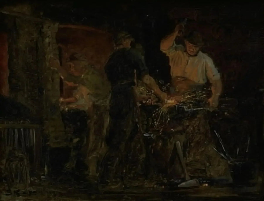 A forge in Hornbæk - Peder Severin Krøyer