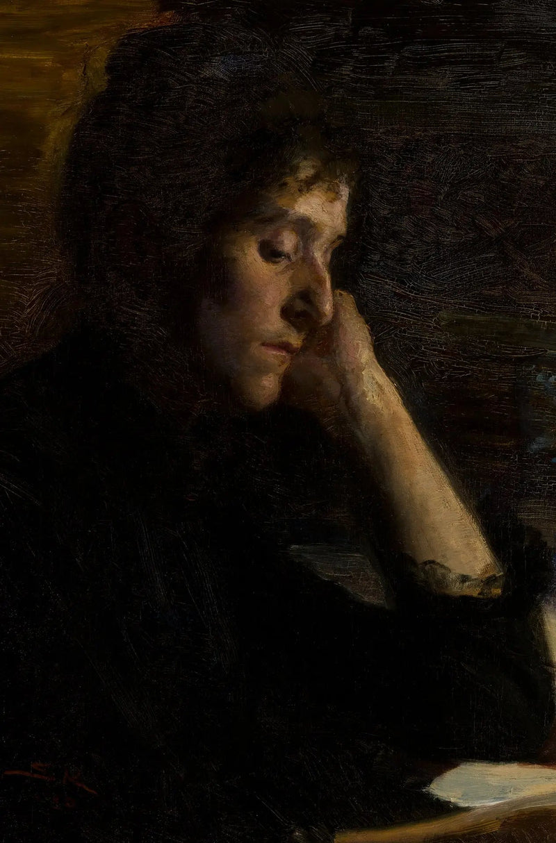 A young woman reading. - Peder Severin Krøyer