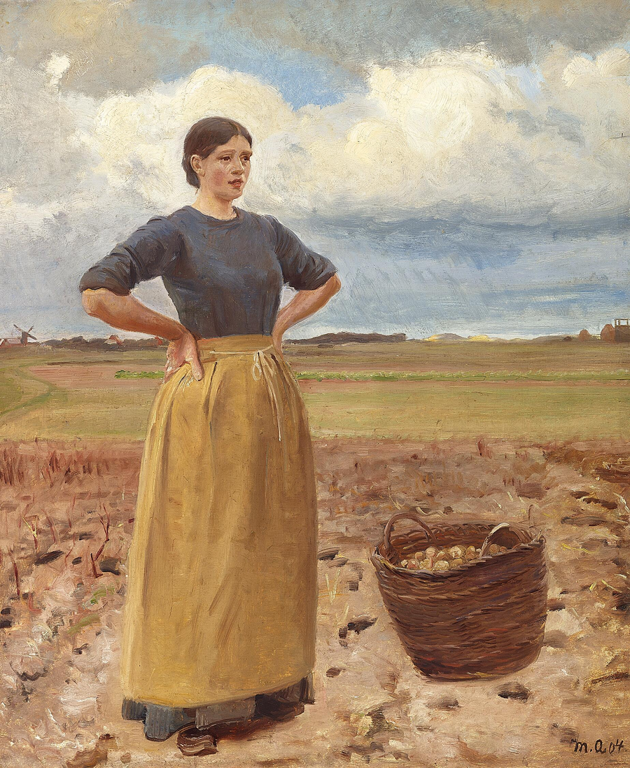 A young woman. - Michael Peter Ancher