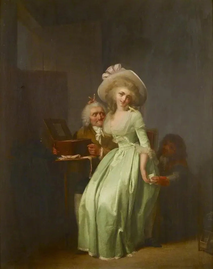 A young woman mocking an old admirer - Louis-Léopold Boilly