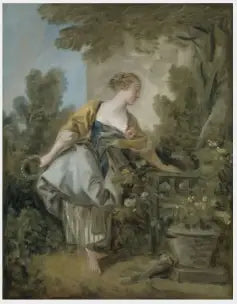 A Young Girl in a Park - François Boucher