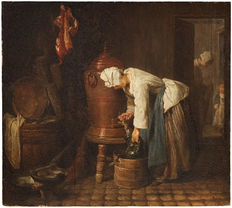 A young girl drawing water from a fountain - Jean Siméon Chardin