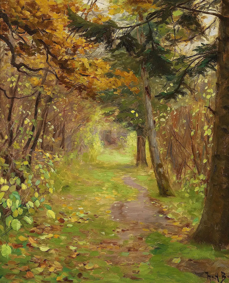 A Day in the Autumn Woods - H. A. Brendekilde