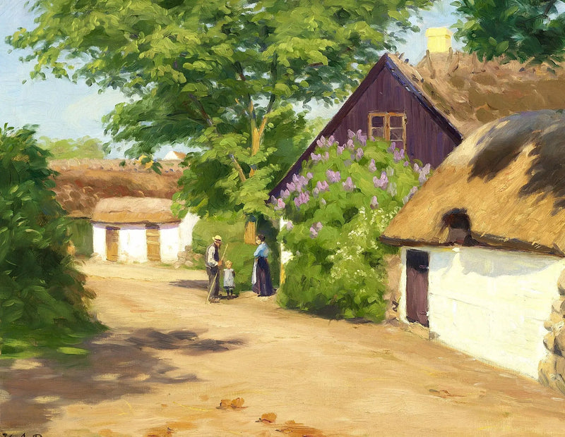 A Summer Day in the Village. - H. A. Brendekilde