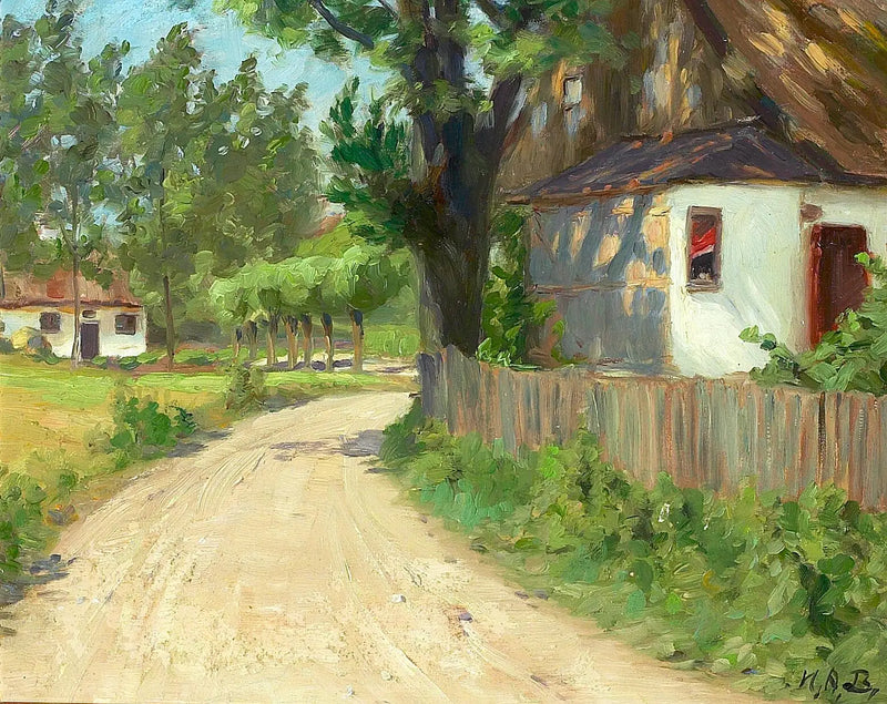 A Summer Day in a Village in Fionia. - H. A. Brendekilde