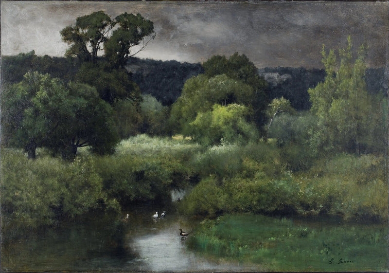 A Gray and Somber Day - George Inness