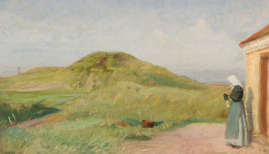 A house near Fyrbakken, Skagen. - Michael Peter Ancher