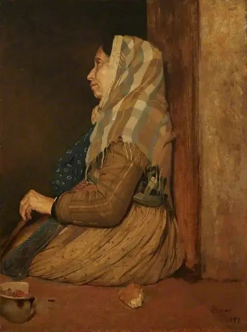 A Roman Beggar - Edgar Degas