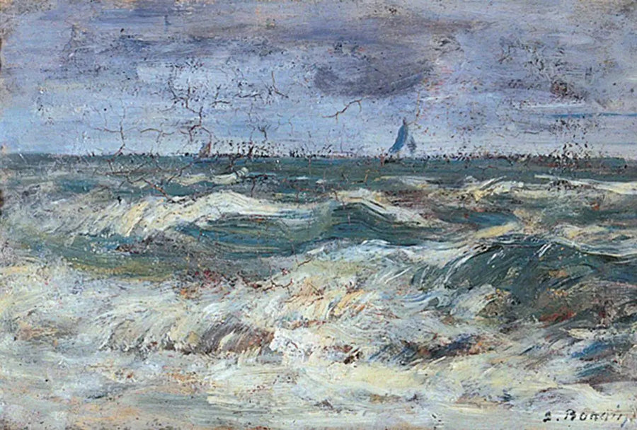 A Stormy Sea - Eugène Boudin