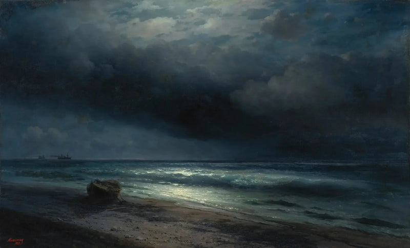 A Moonlit Night at Sea - Ivan Aïvazovski