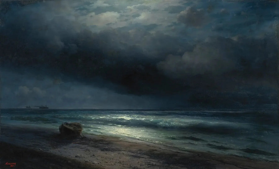 A Moonlit Night at Sea - Ivan Aïvazovski