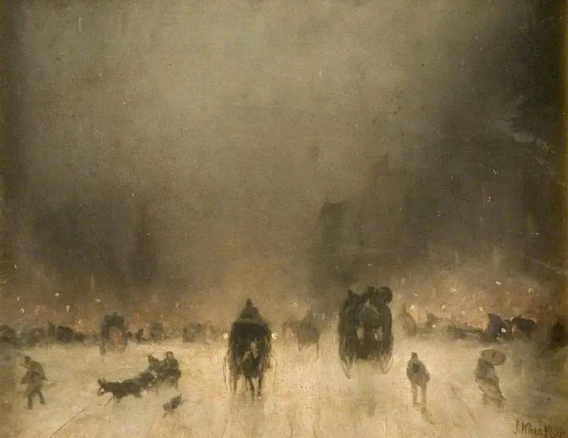 A Misty Night in London - James Abbott McNeill Whistler
