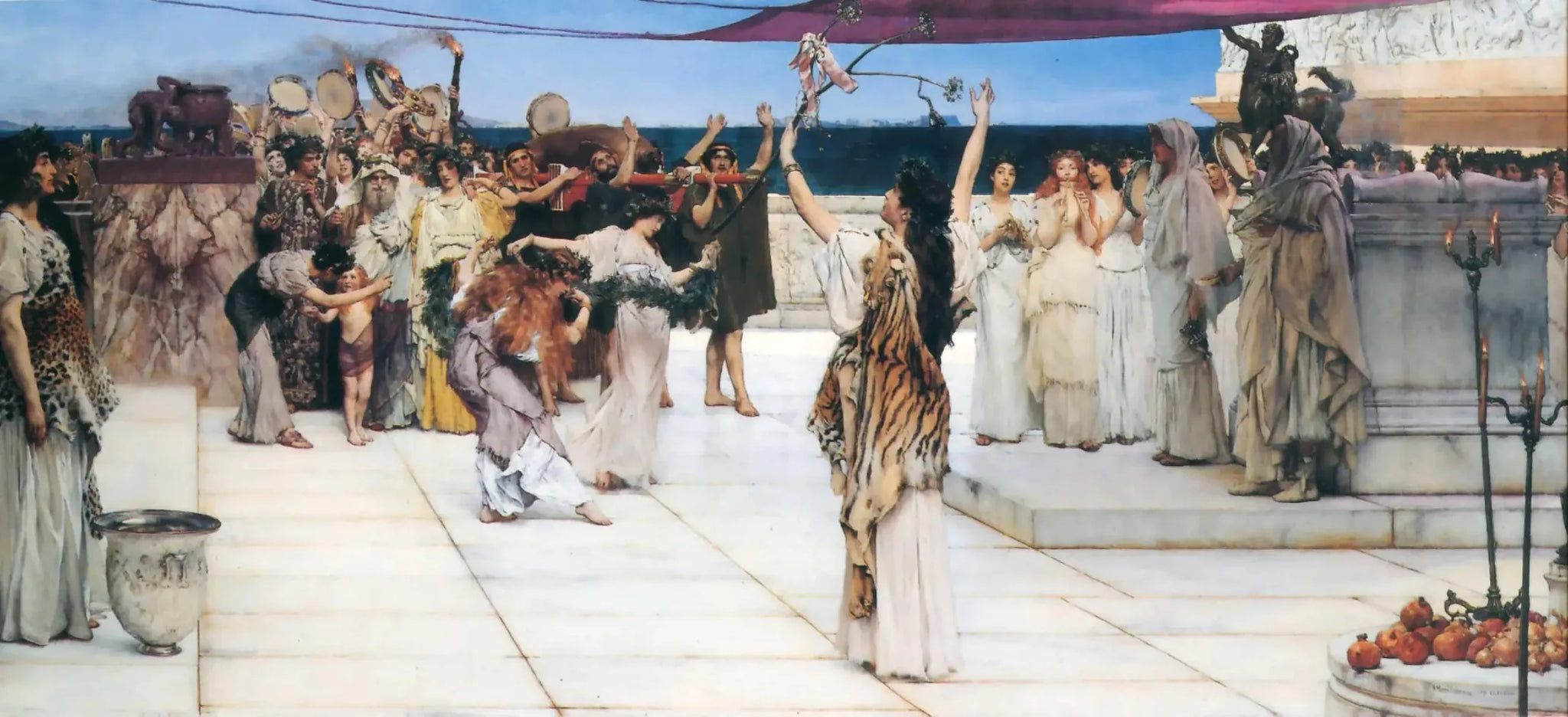 Une offrande à Bacchus - Lawrence Alma-Tadema image 1 tableau peint à l’huile sur toile