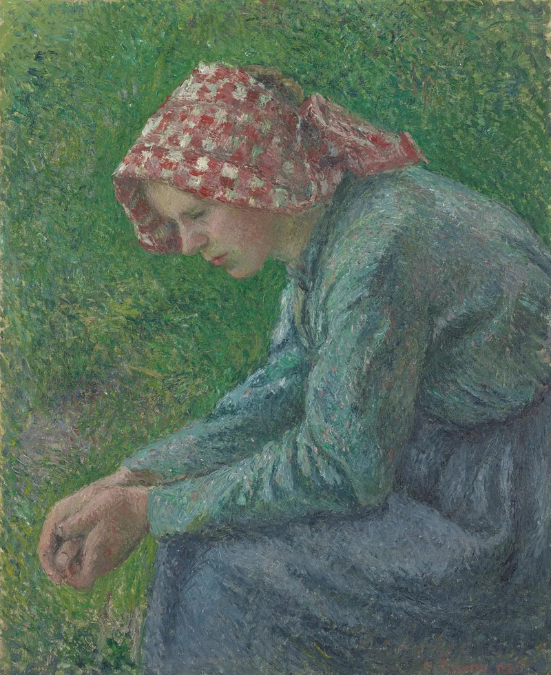 A seated peasant woman - Camille Pissarro