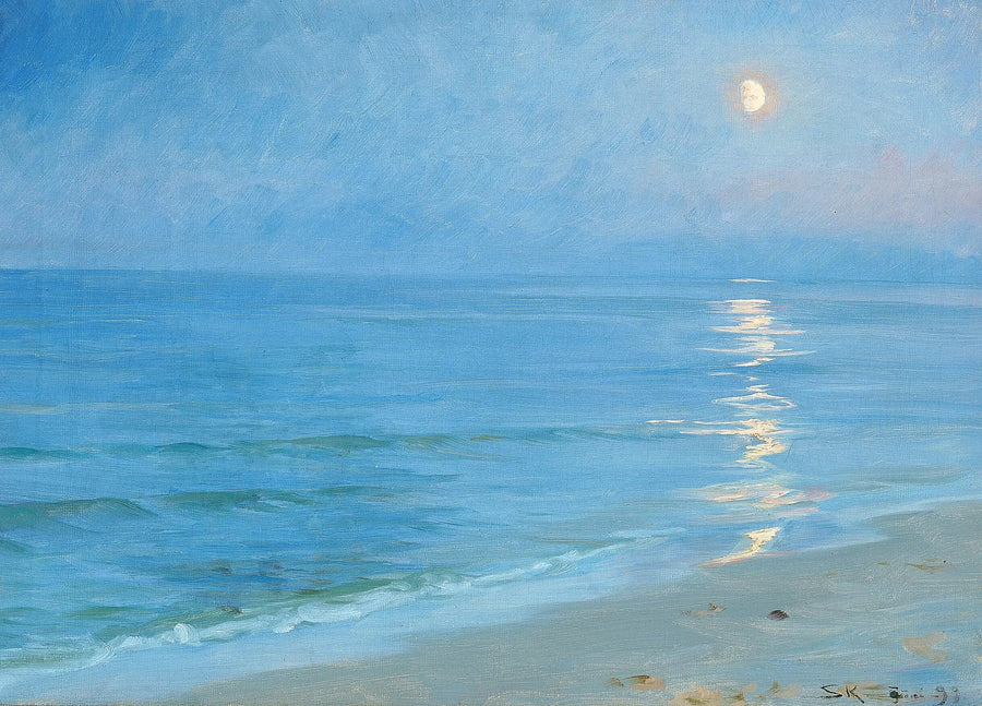 A Skagen beach at moonlight - Peder Severin Krøyer