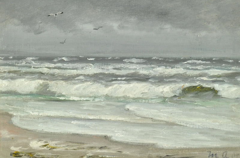 A beach and a seascape. - Michael Peter Ancher