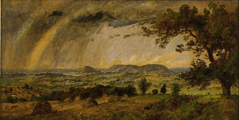 A Passing Rain Shower on the Mounts Adam and Eve - Jasper Francis Cropsey