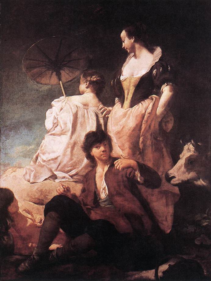 A walk in the countryside - Giovanni Battista Piazzetta