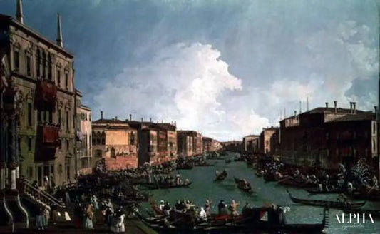 Une régate sur le Grand Canal - Giovanni Antonio Canal - Reproductions de tableaux et peintures haut de gamme