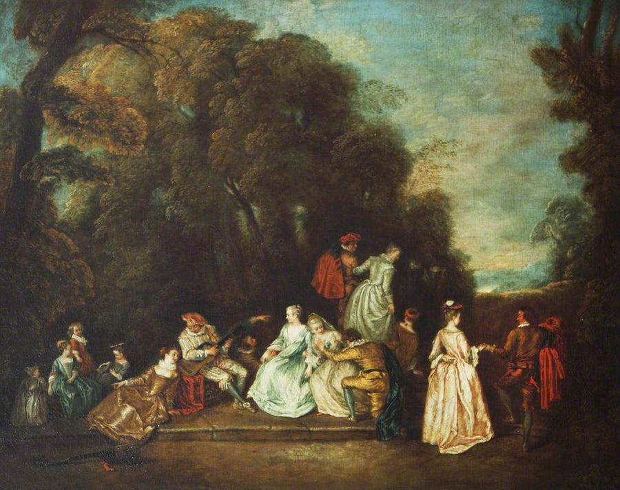A Meeting in the Park - Antoine Watteau