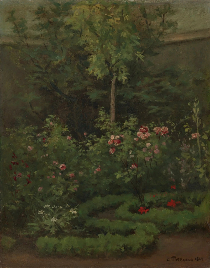 A Rose Garden - Camille Pissarro