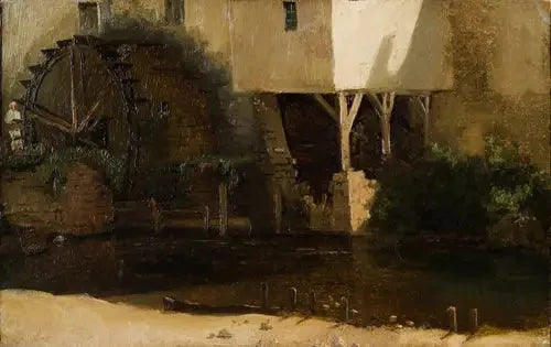 A Mill Wheel - Jean-Baptiste Camille Corot