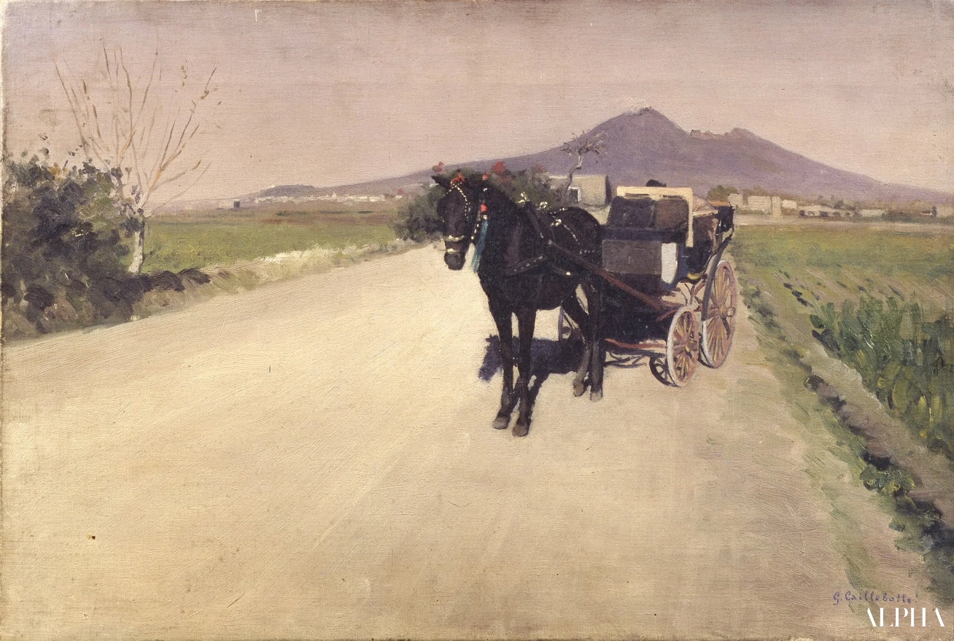 A road in Naples - Caillebotte - High-end reproductions of paintings and artworks