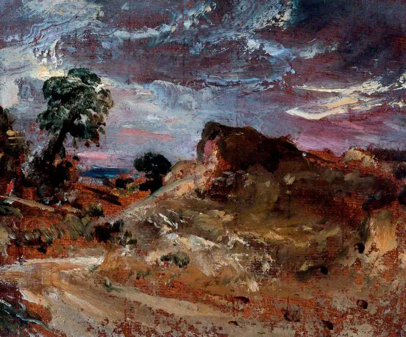 A country road and a sandbank - John Constable