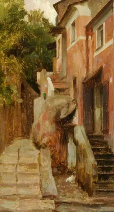 A street in Lerici, Italy - Frederic Leighton