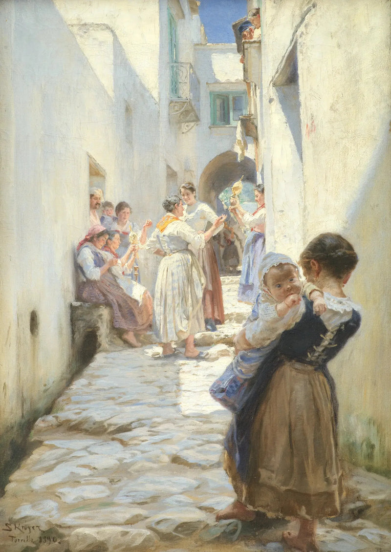 A street in Torello, Italy - Peder Severin Krøyer