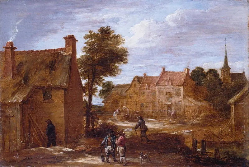 A village street - David Teniers the Younger