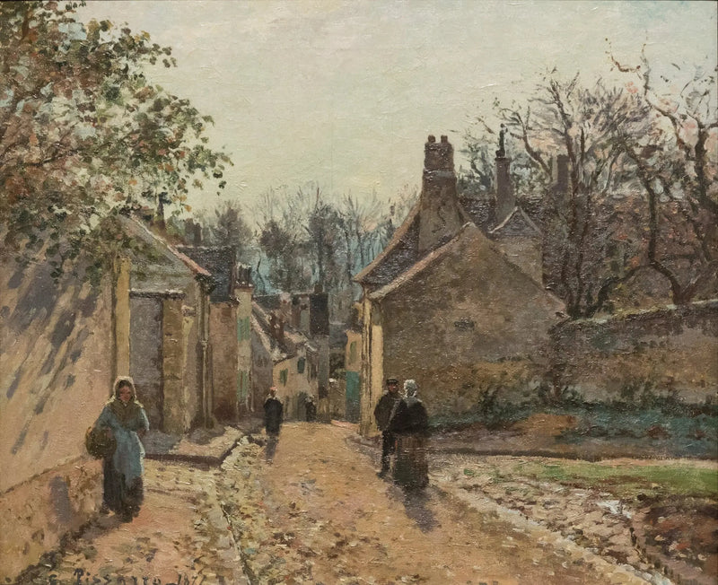 A Village Street, Louveciennes - Camille Pissarro