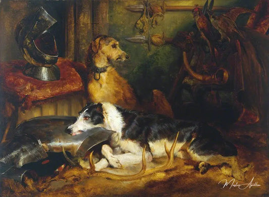 Une scène à Abbotsford - Edwin Landseer - Reproductions de tableaux et peintures haut de gamme