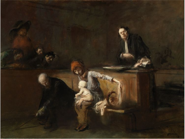 A courtroom scene - Jean-Louis Forain