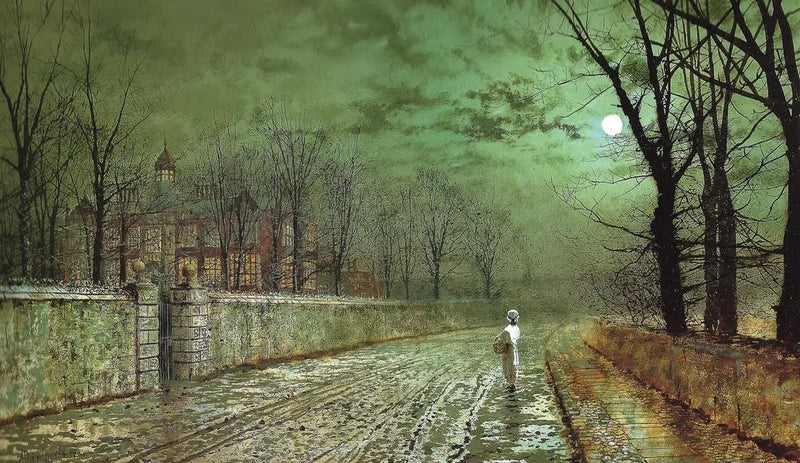 A Moonlit Night - John Atkinson Grimshaw