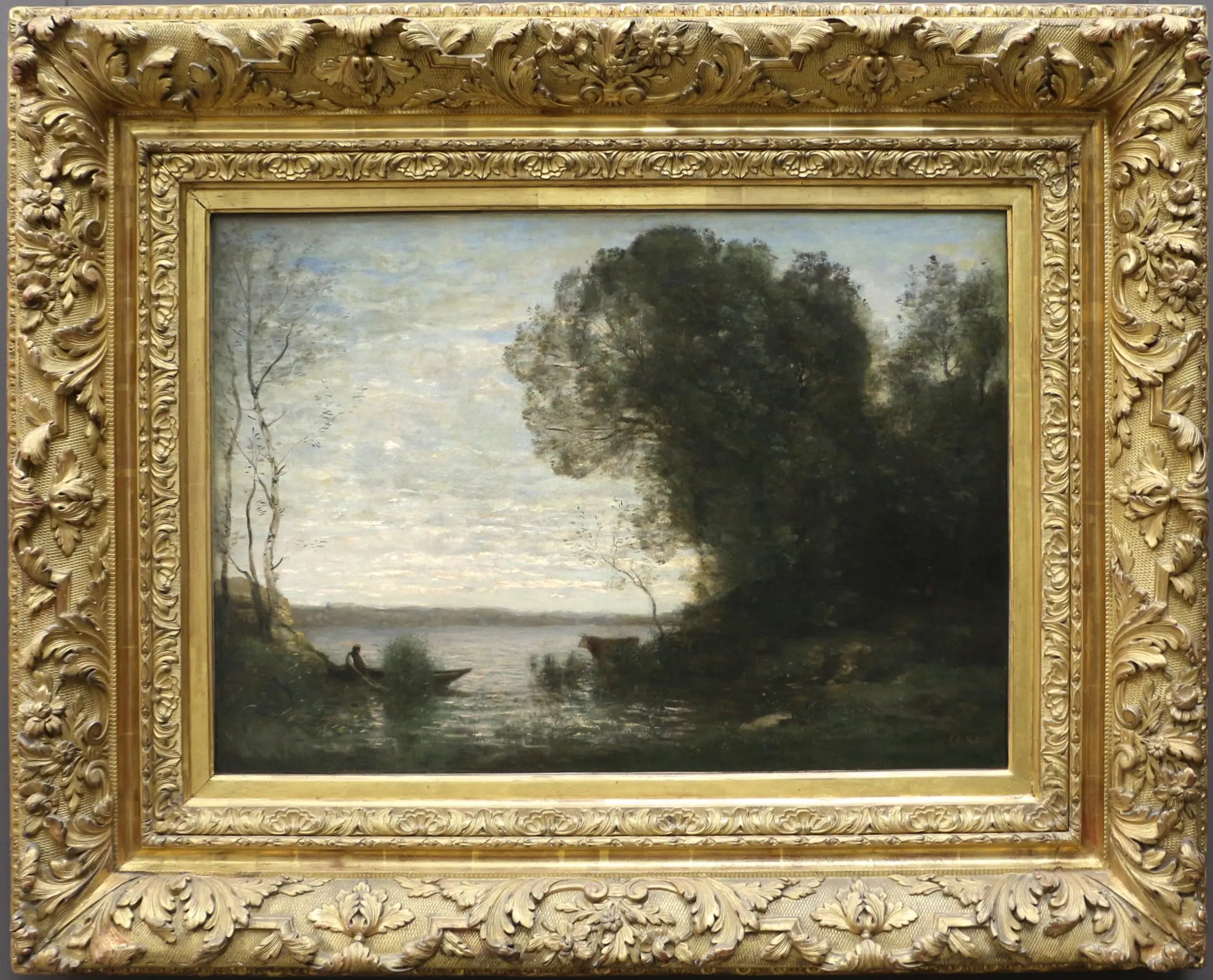 Une soirée. Batelier amarré - Jean-Baptiste Camille Corot - Alpha Reproduction