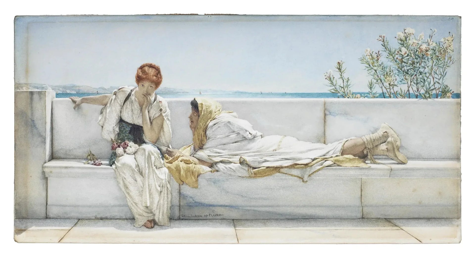 Une sollicitation - Lawrence Alma-Tadema image 1 copie de tableau peinte à la main
