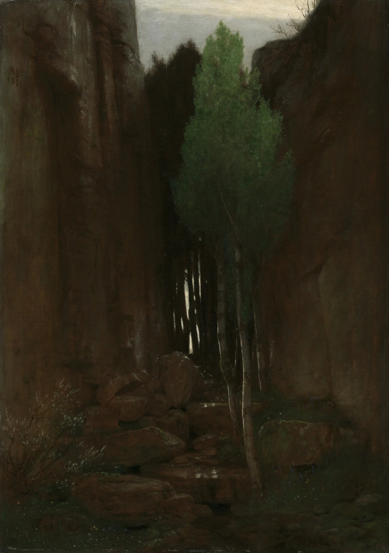A source in a narrow gorge - Arnold Böcklin