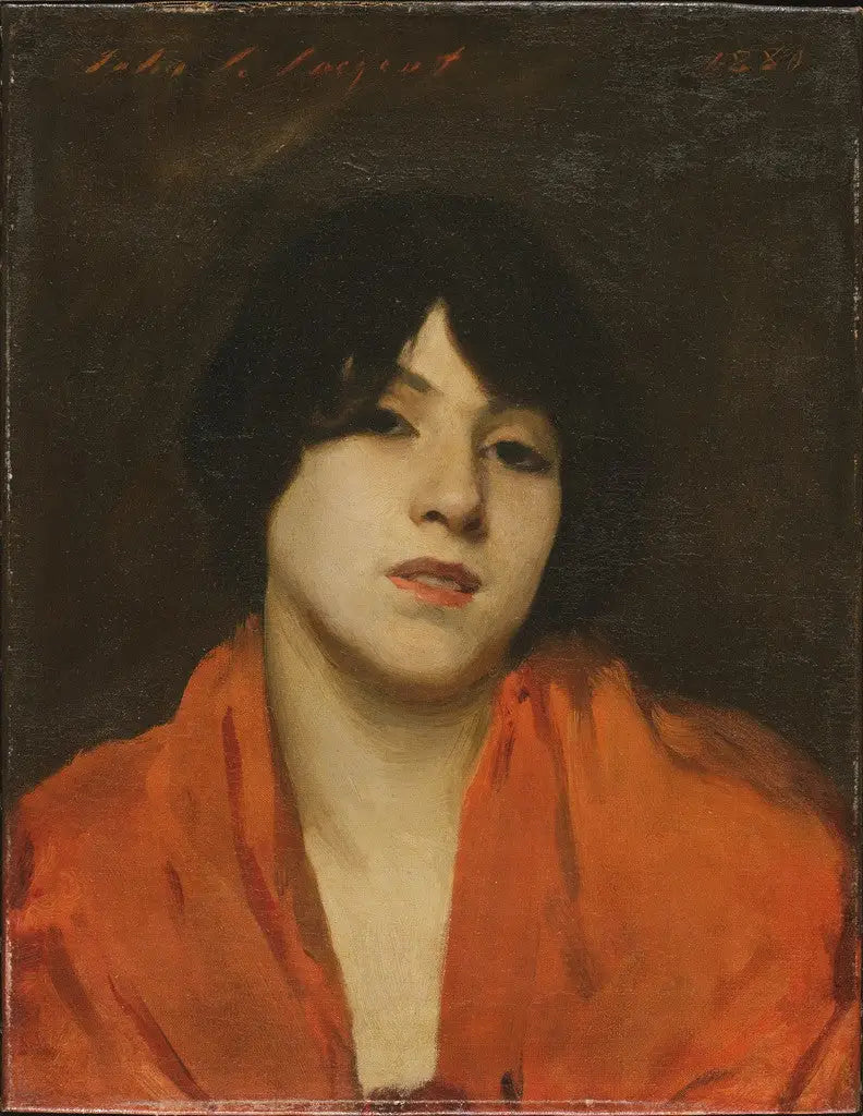 A Venetian Woman in a Scarlet Shawl (