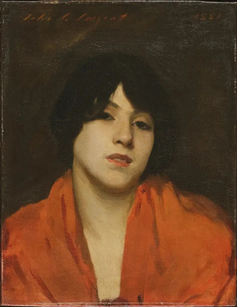 A Venetian Woman in a Scarlet Shawl ("Gigia Viani") - John Singer Sargent