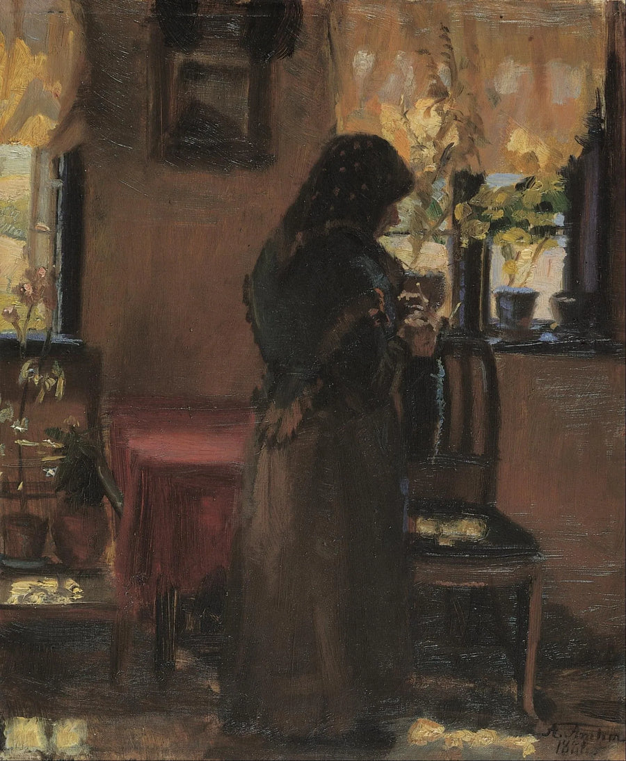 An old lady in her room. - Anna Ancher