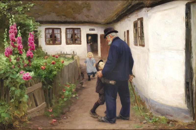 A Visit from Grandfather. - H. A. Brendekilde